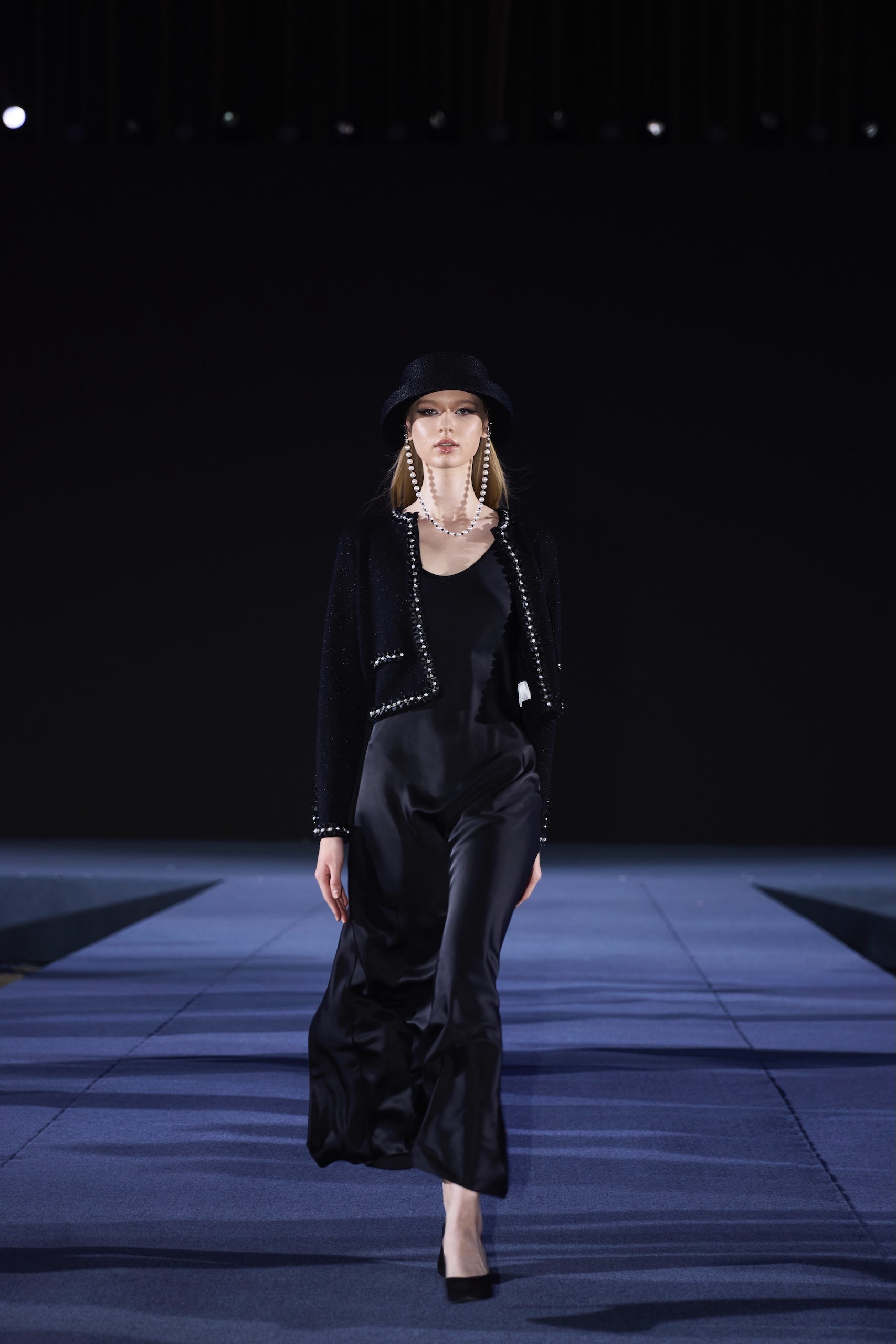 Silk Slip Dress in Noir