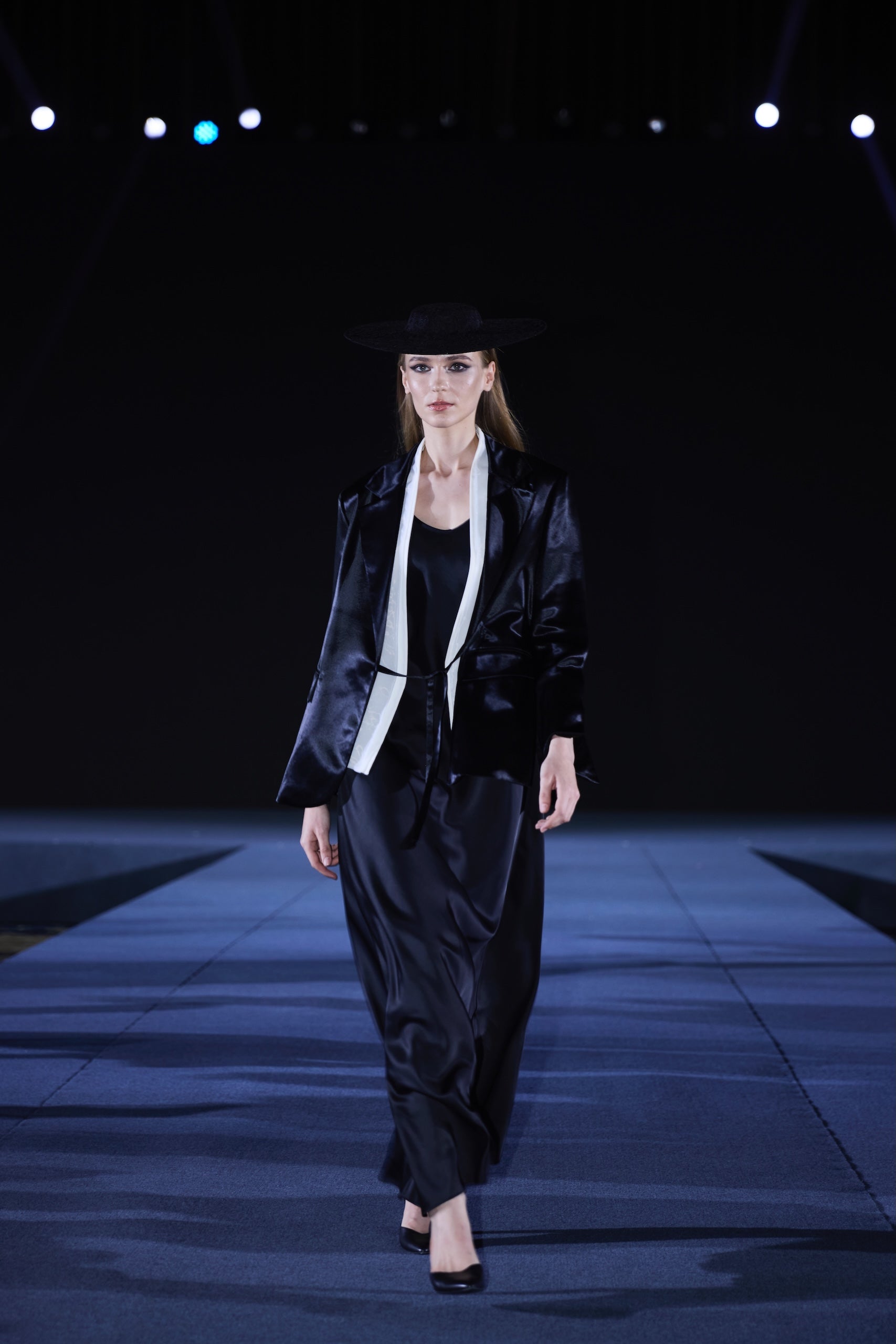 Silk Slip Dress in Noir