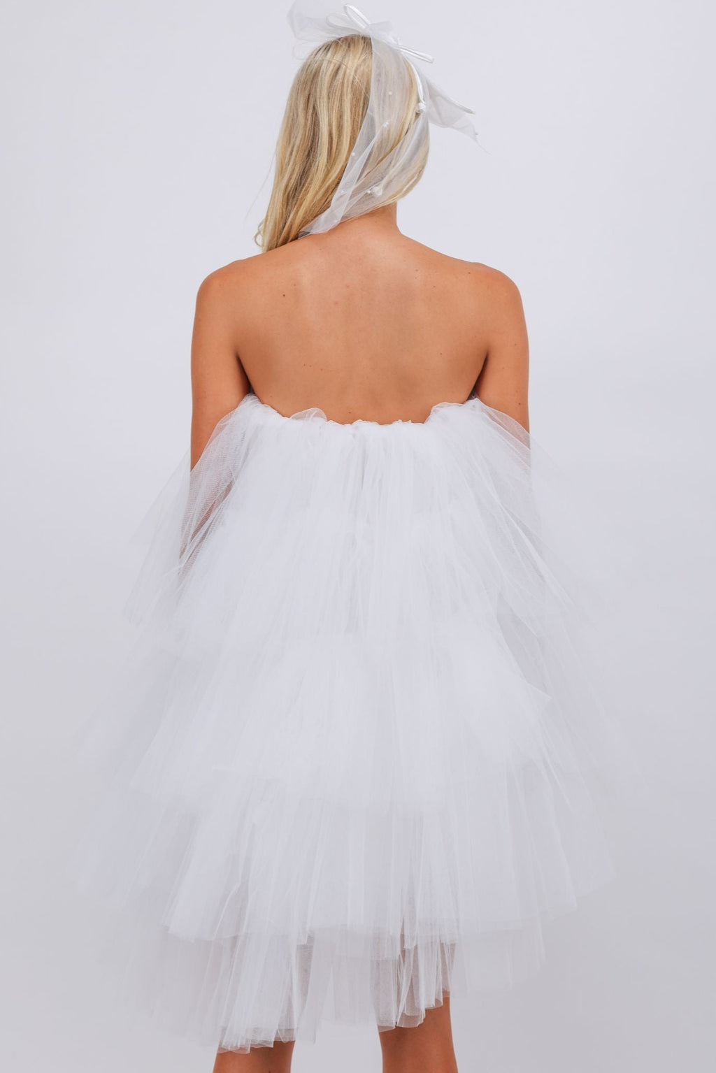 Robe mini bustier blanche Amaya