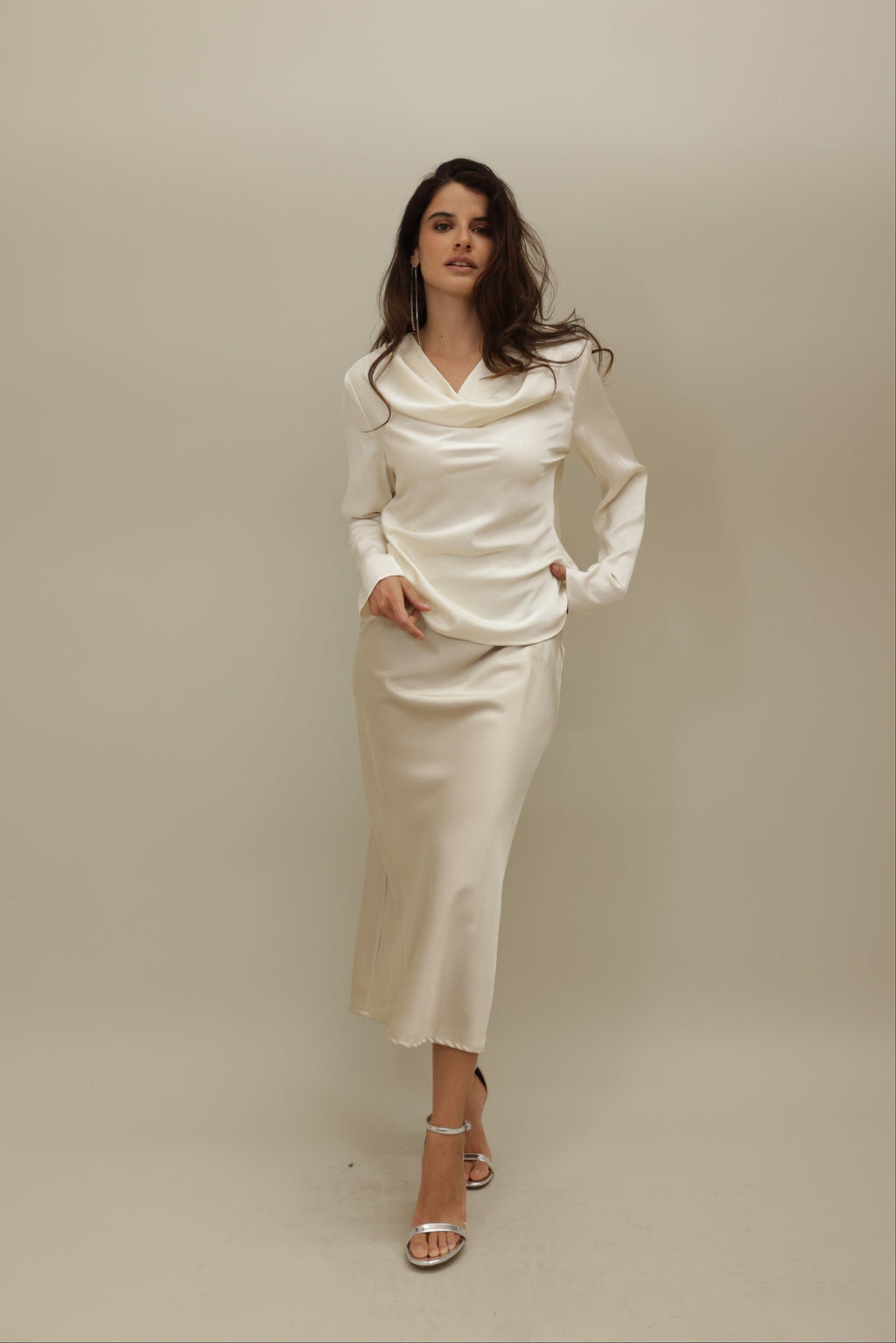 Silk-Blend Midi Skirt - Timeless Sophistication