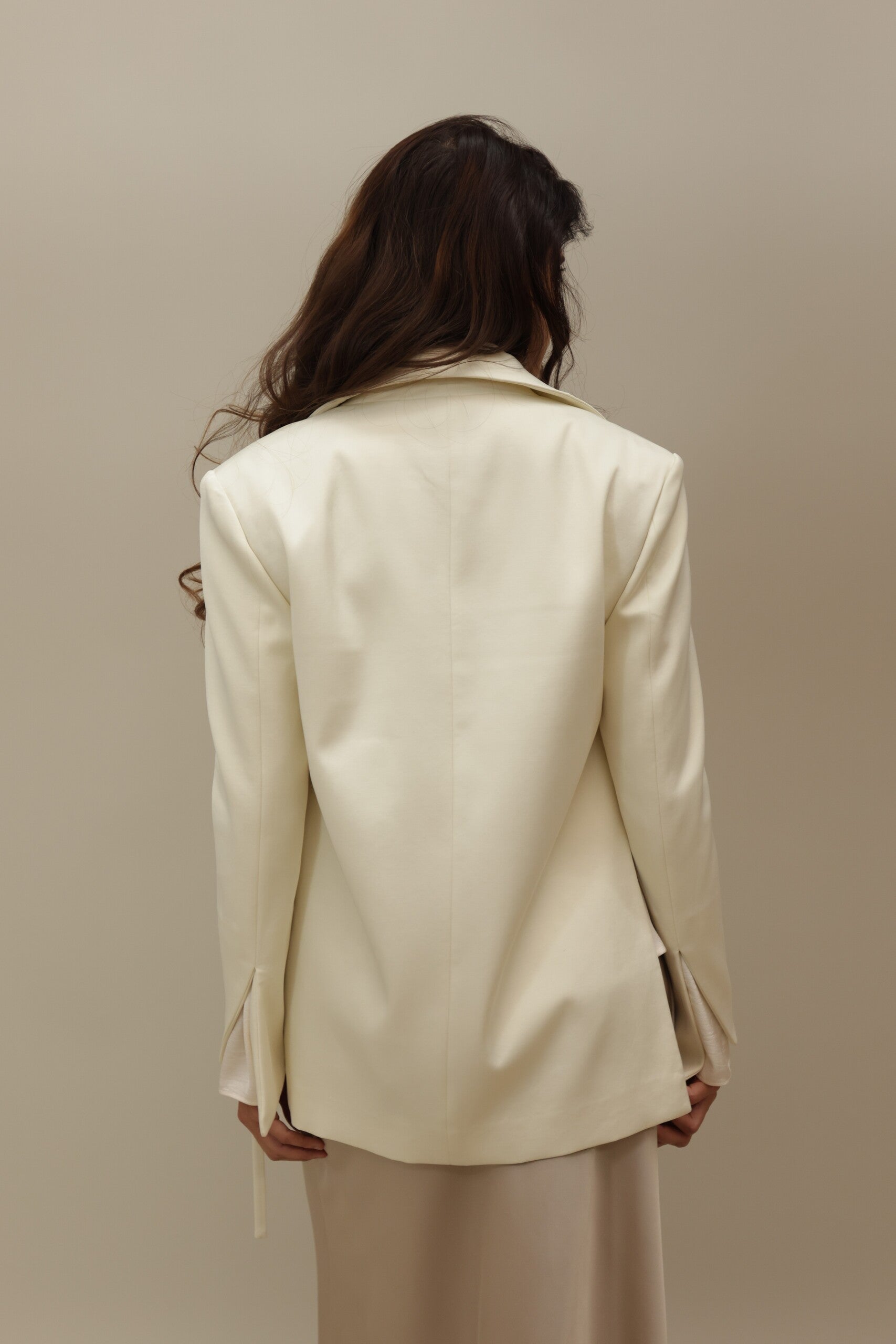 Timeless Elegance Silky Cream Suit