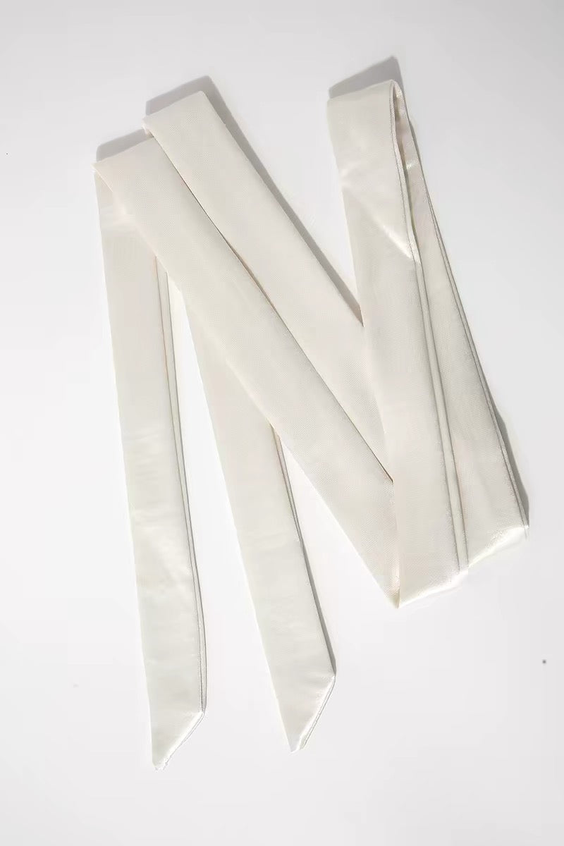 Solène Ivory Satin Cowl Neck Dress | Van Atelier