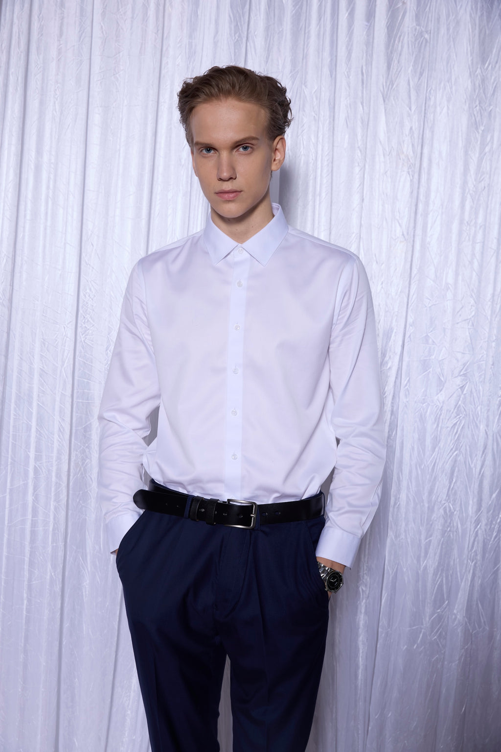 Sterling Classic Premium Cotton Dress Shirt in White