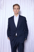 Silk-blend Luxury Cashmere Light Weight Wool Suit in Midnight Navy