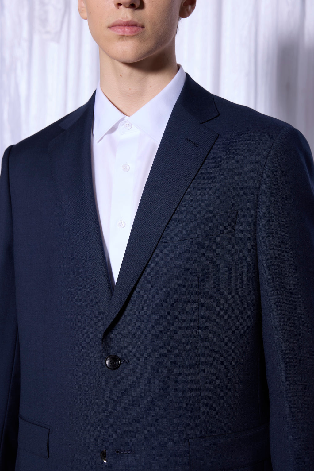 Silk-blend Luxury Cashmere Light Weight Wool Suit in Midnight Navy