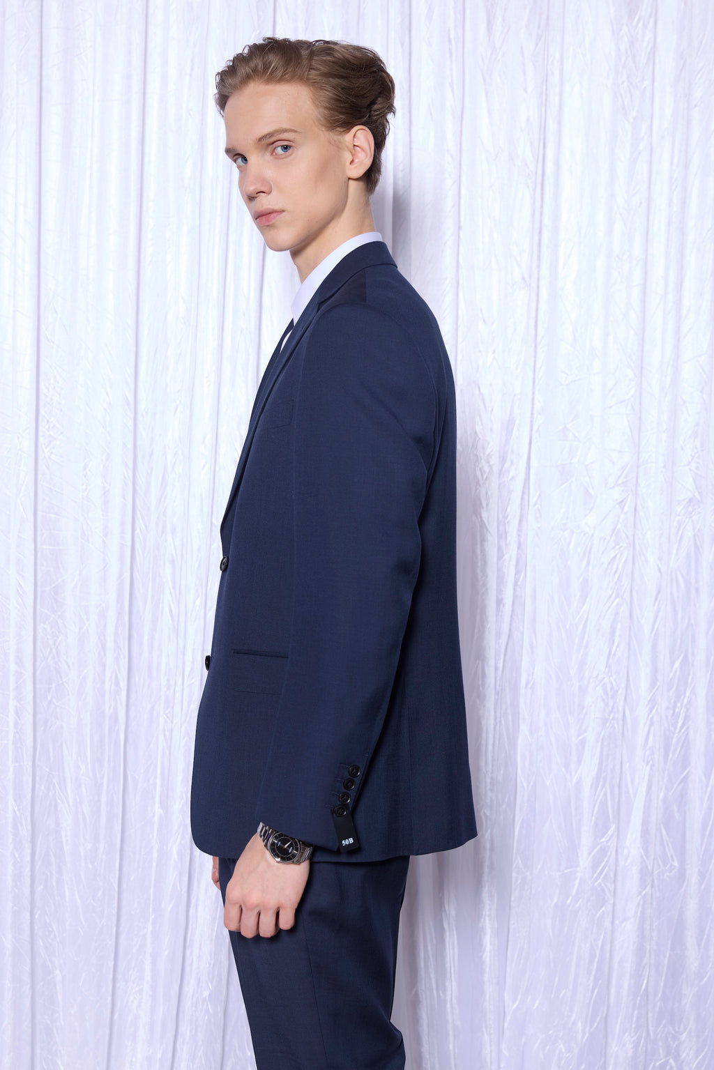 Silk-blend Luxury Cashmere Light Weight Wool Suit in Midnight Navy