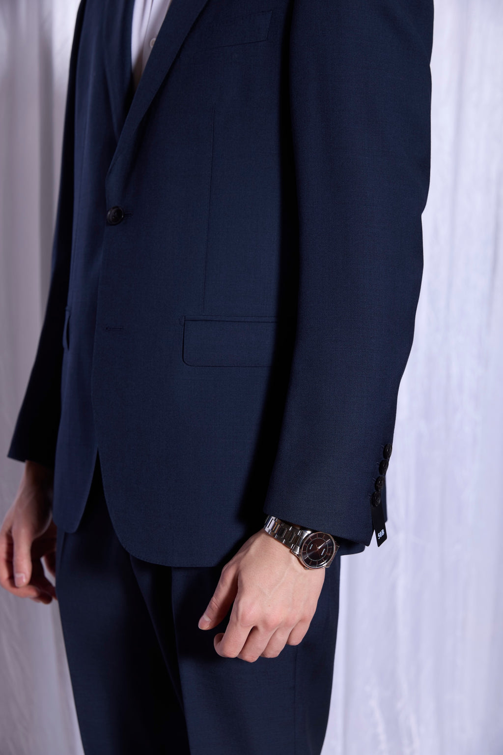 Silk-blend Luxury Cashmere Light Weight Wool Suit in Midnight Navy