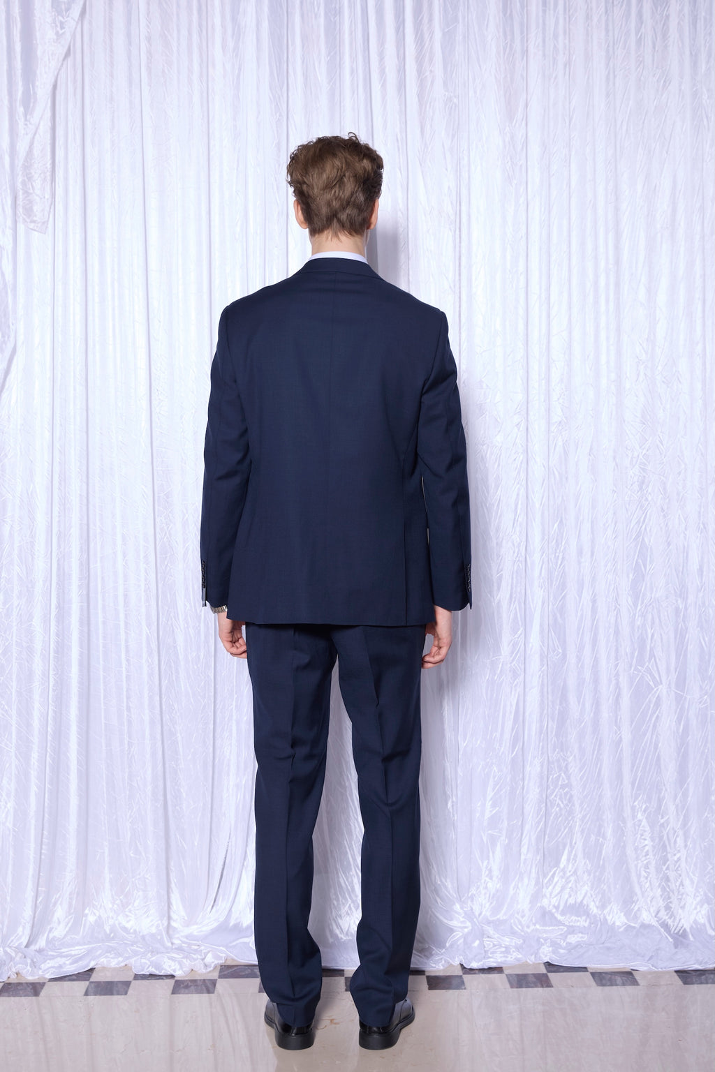 Silk-blend Luxury Cashmere Light Weight Wool Suit in Midnight Navy