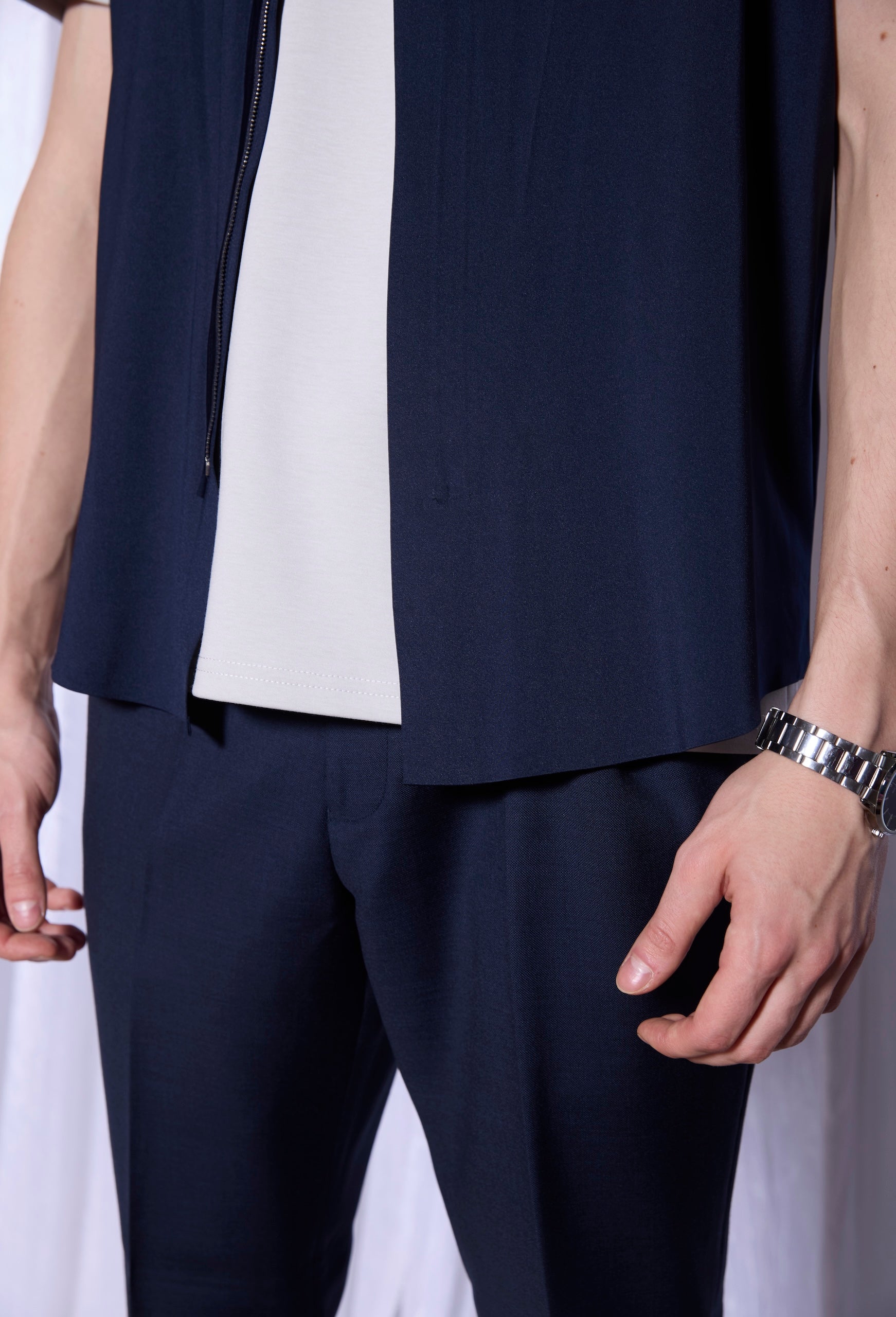 Tech-Wool Overshirt in Deep Navy