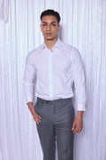PrimeTech Non-iron Stretch Shirt in Optic White
