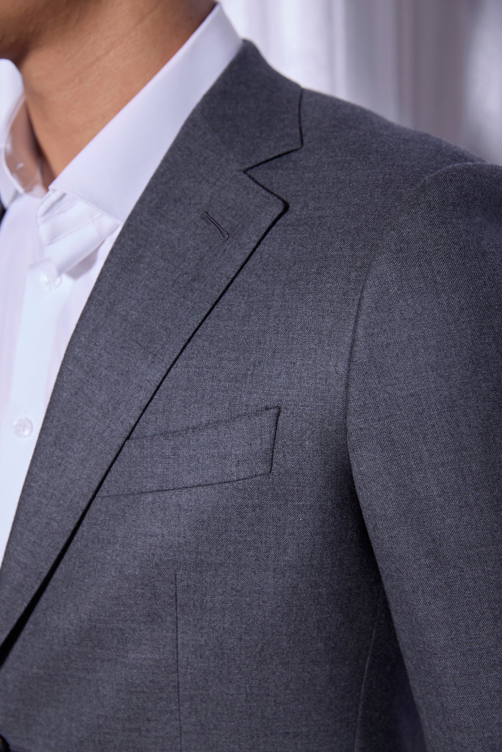 Wool Suit in Charcoal Grey