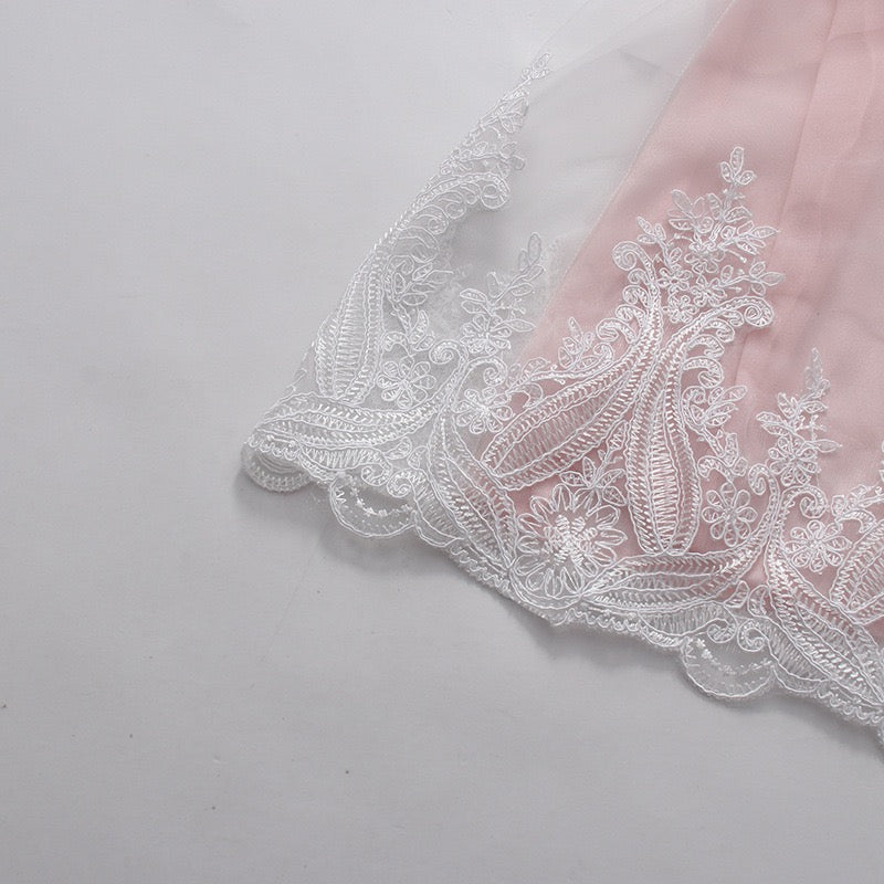 Rosalié Lace Maxi Dress – Blush Lace Bridal Shower & Occasion Dress