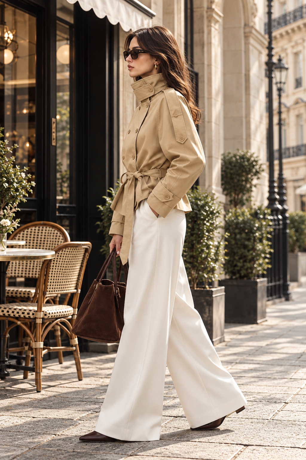 Madeleine Cropped Trench Jacket
