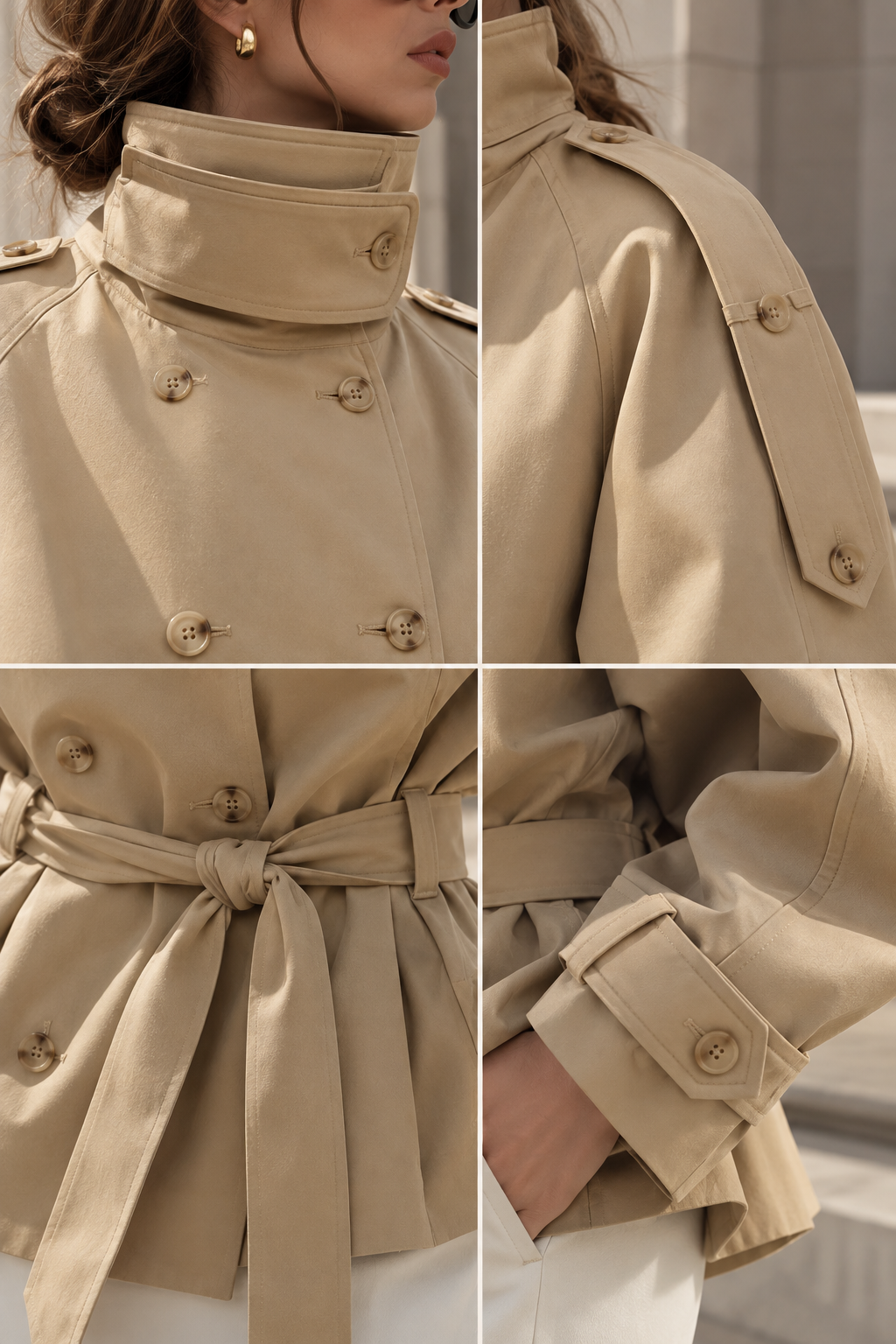 Madeleine Cropped Trench Jacket