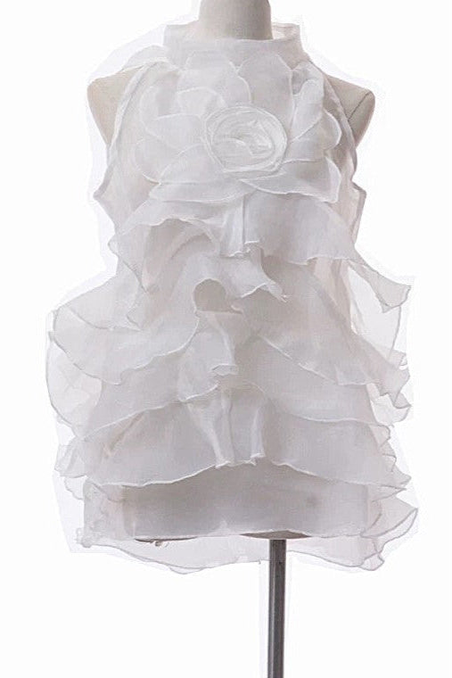 Elegant Cascading Ruffle Top