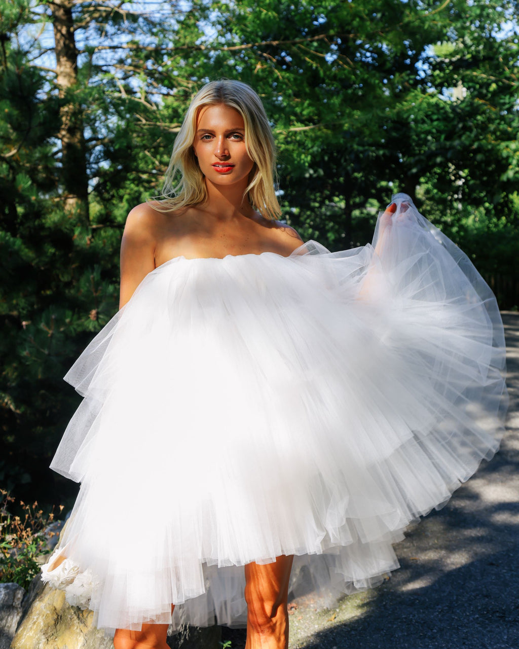 Robe mini bustier blanche Amaya