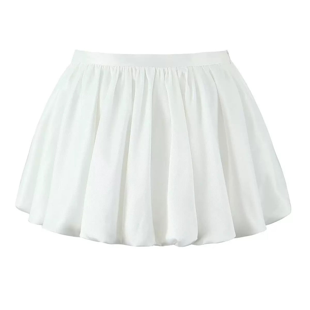 Satin Bubble Mini Short – Chic & Playful Elegance