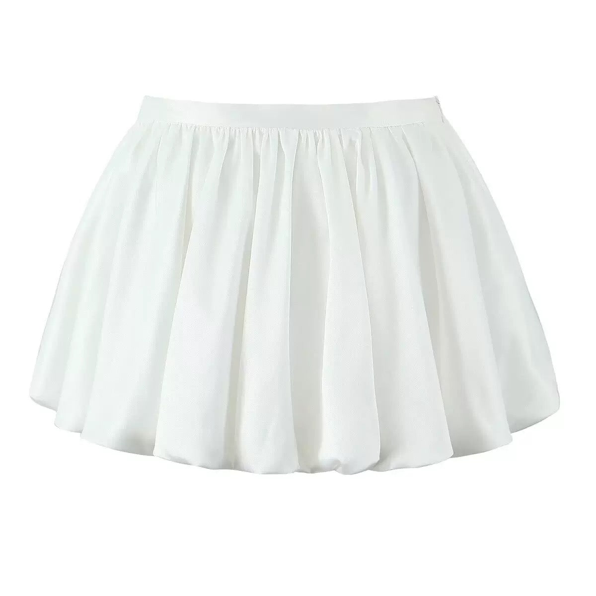Satin Bubble Mini Short – Chic & Playful Elegance