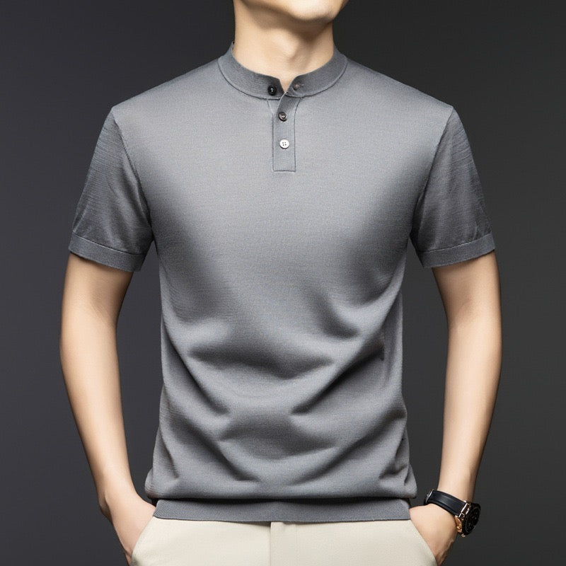 Tech-Knit Band Collar Polo