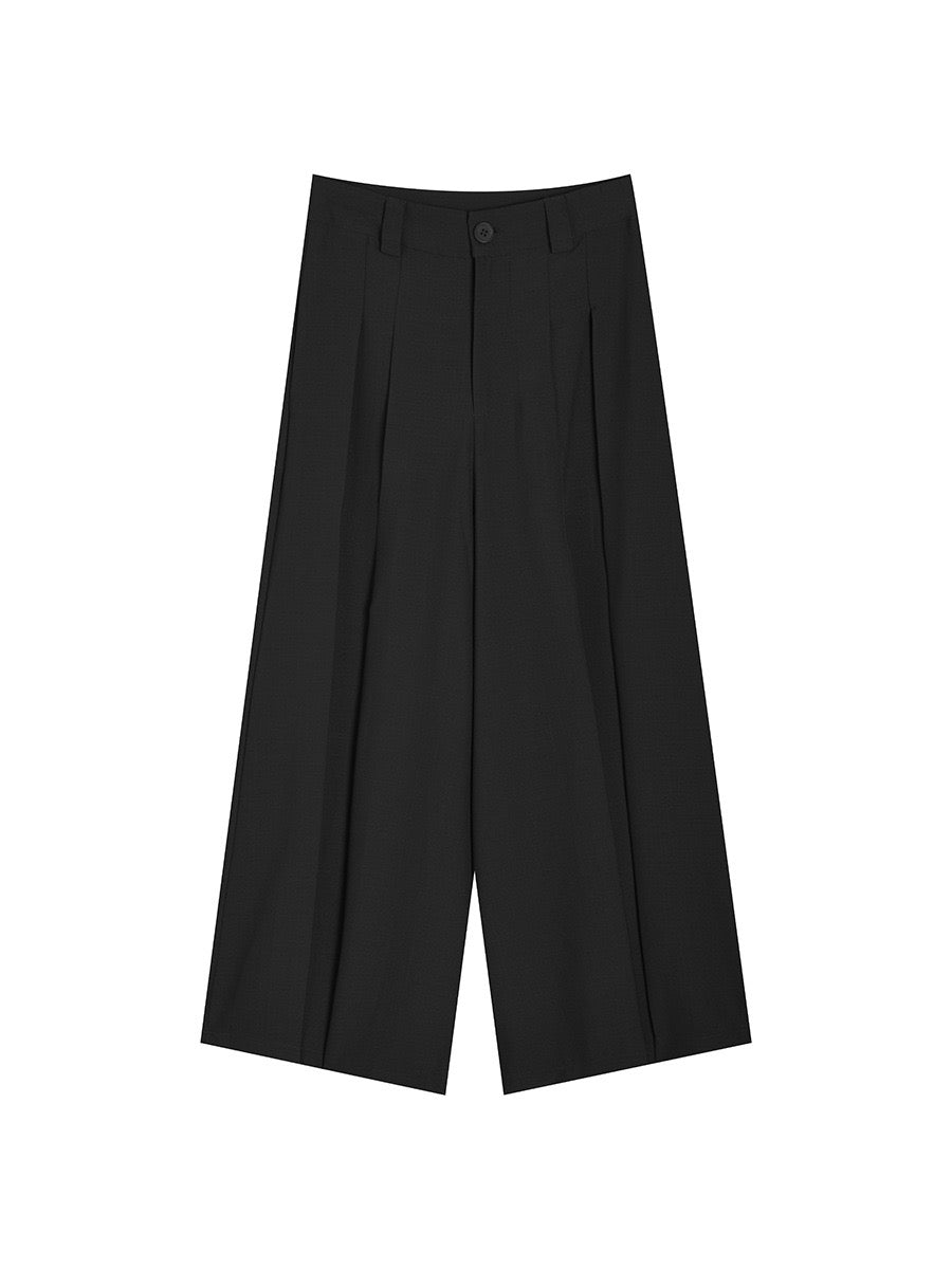 The Tailored Wide-Leg Culotte – Noir