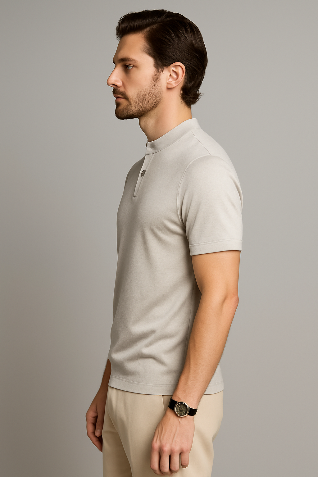 Tech-Knit Band Collar Polo