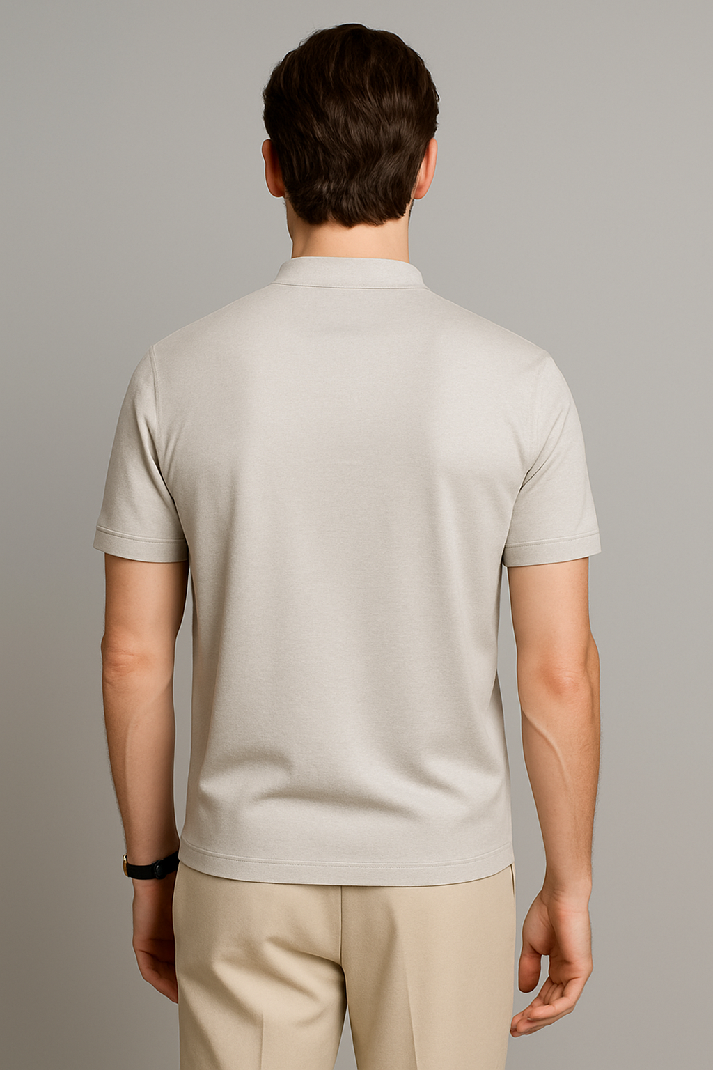 Tech-Knit Band Collar Polo