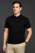 Tech-Knit Band Collar Polo
