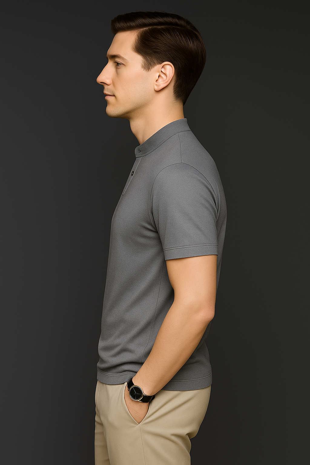 Tech-Knit Band Collar Polo