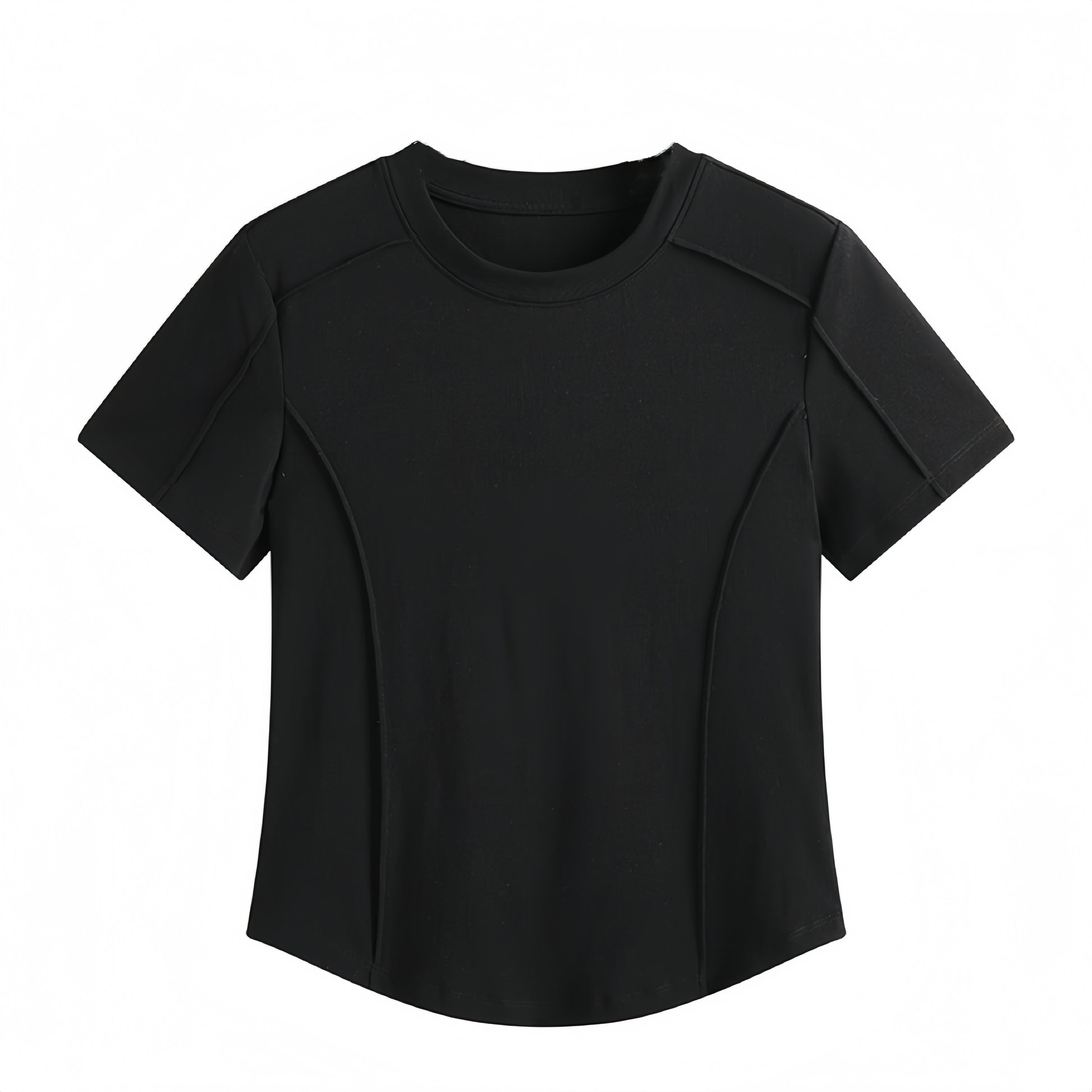 Black Sculpt Seam T-shirt
