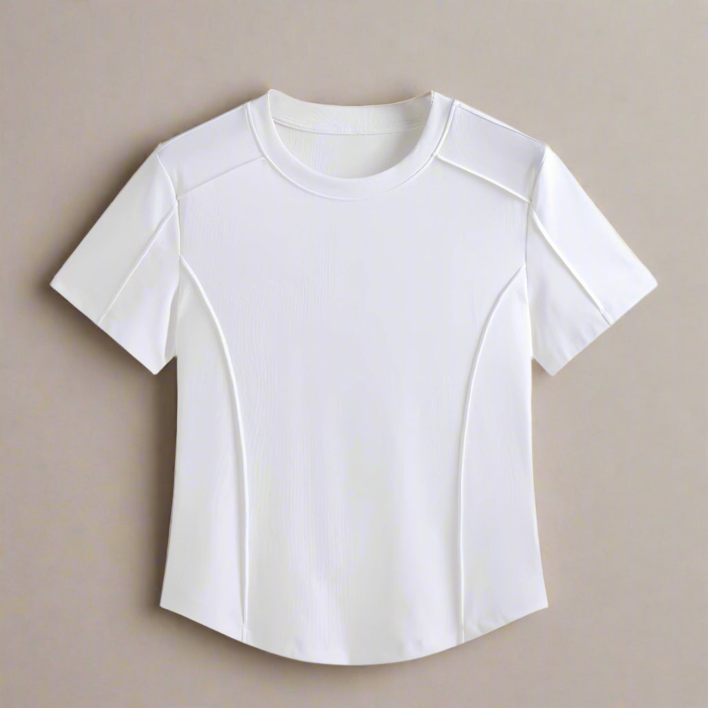 White Sculpt Seam T-shirt